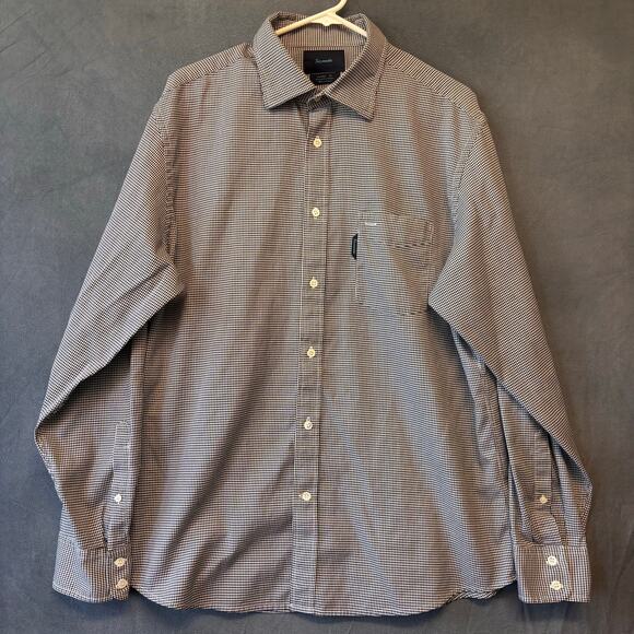 Faconnable Trend Shirt Mens XL Designed in France Houndstooth Geometric Diamonds - Picture 2 of 10